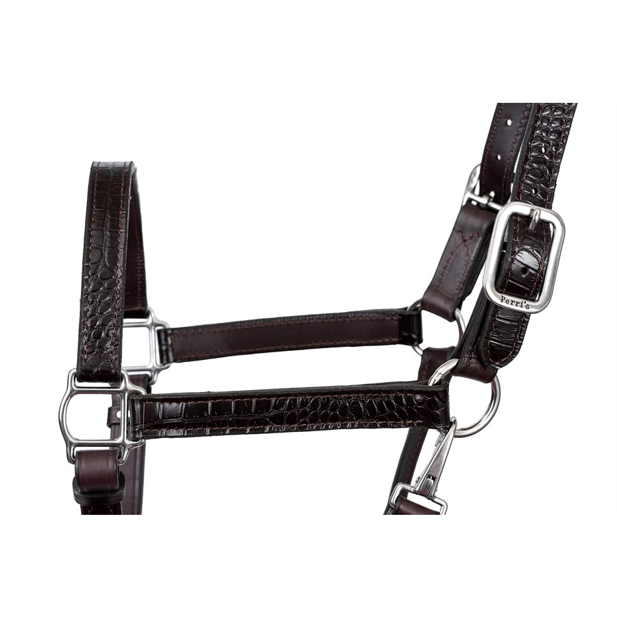 Equestrian Stockholm Halter en cuir anatomique ES Glimmer All Brown