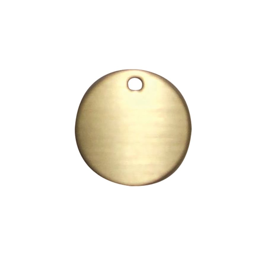 1-1/2 Round Brass tag