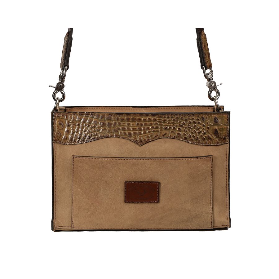 BELT BUCKLE PURSE BROWN