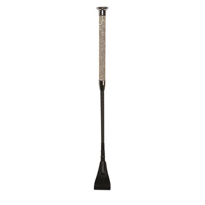 Details about   Real Cowhide Leather Braiding Black Riding Crop Whip Fiber stick inside braiding 