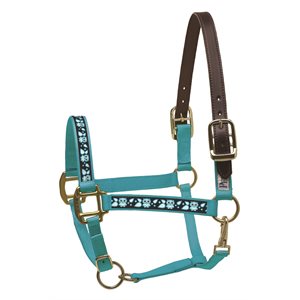 HORSE TURQUOISE OWL RIBBON SAFETY HALTER