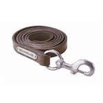 HAVANA LEATHER LEAD W / STAINLESS SNAP W / PLATE