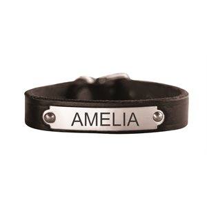 CLOSEOUT BLACK LEATHER BRACELET